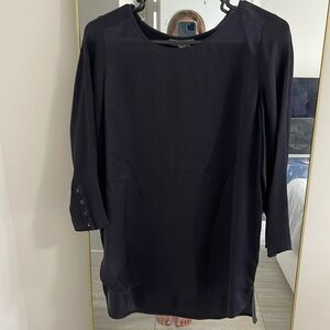 Vince High-Low Midnight Blue Blouse